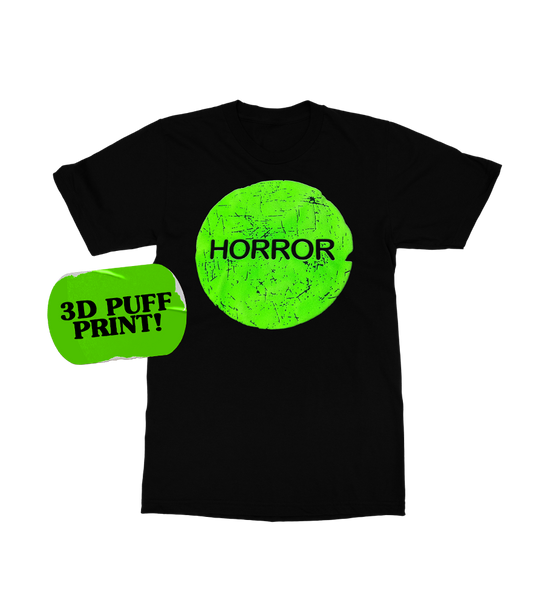 Horror VHS Sticker 3D Puff Print Shirt