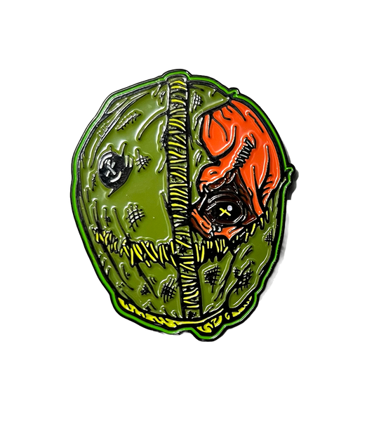 Scarecrow Head Enamel Pin